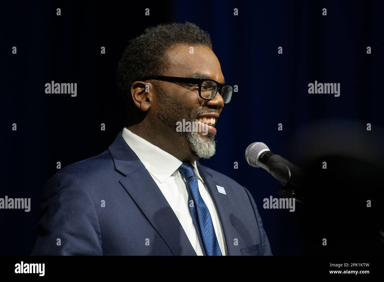 Election night party for newly elected Mayor of Chicago, Brandon Johnson Stock Photo