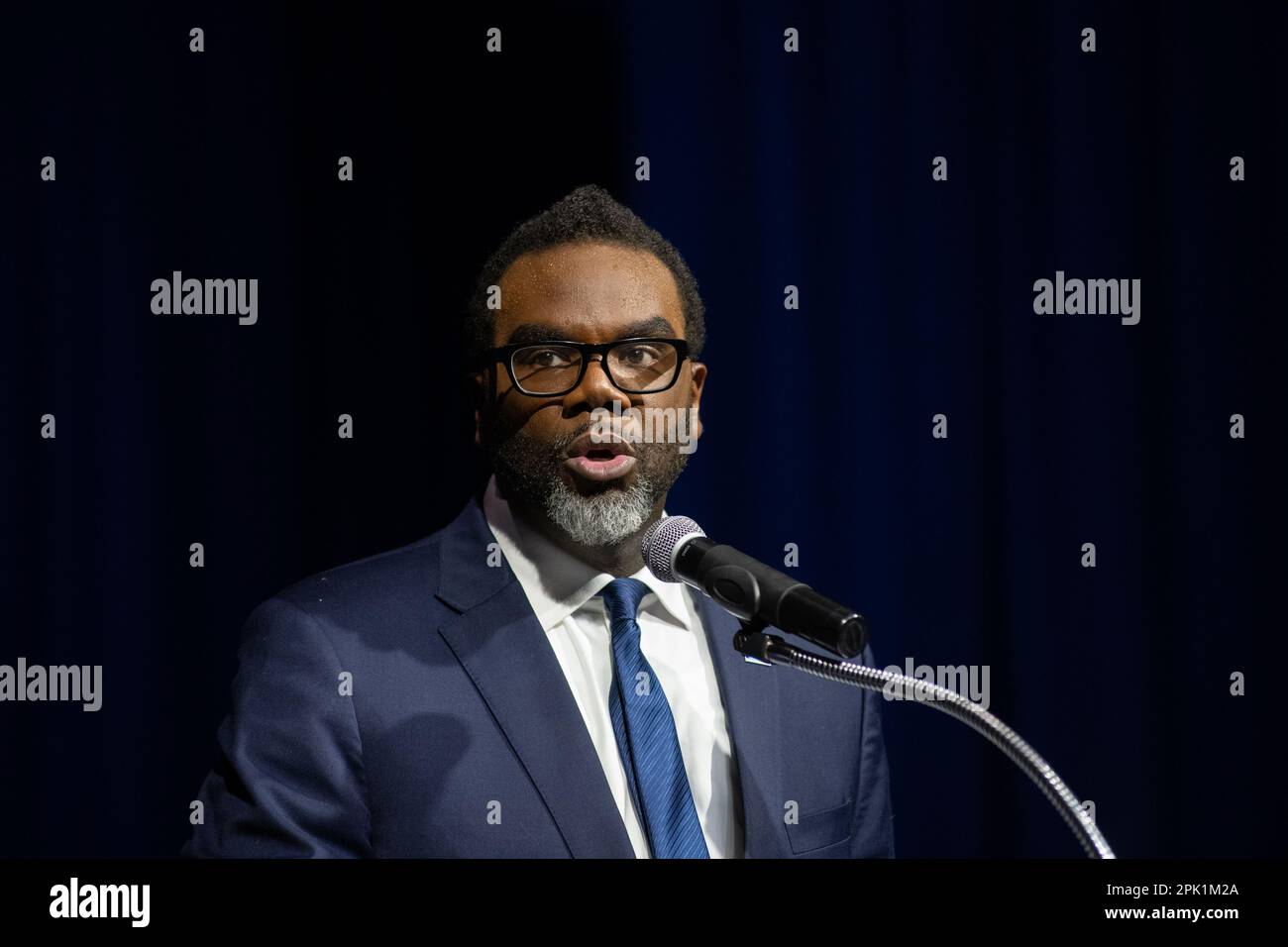 Election night party for newly elected Mayor of Chicago, Brandon Johnson Stock Photo