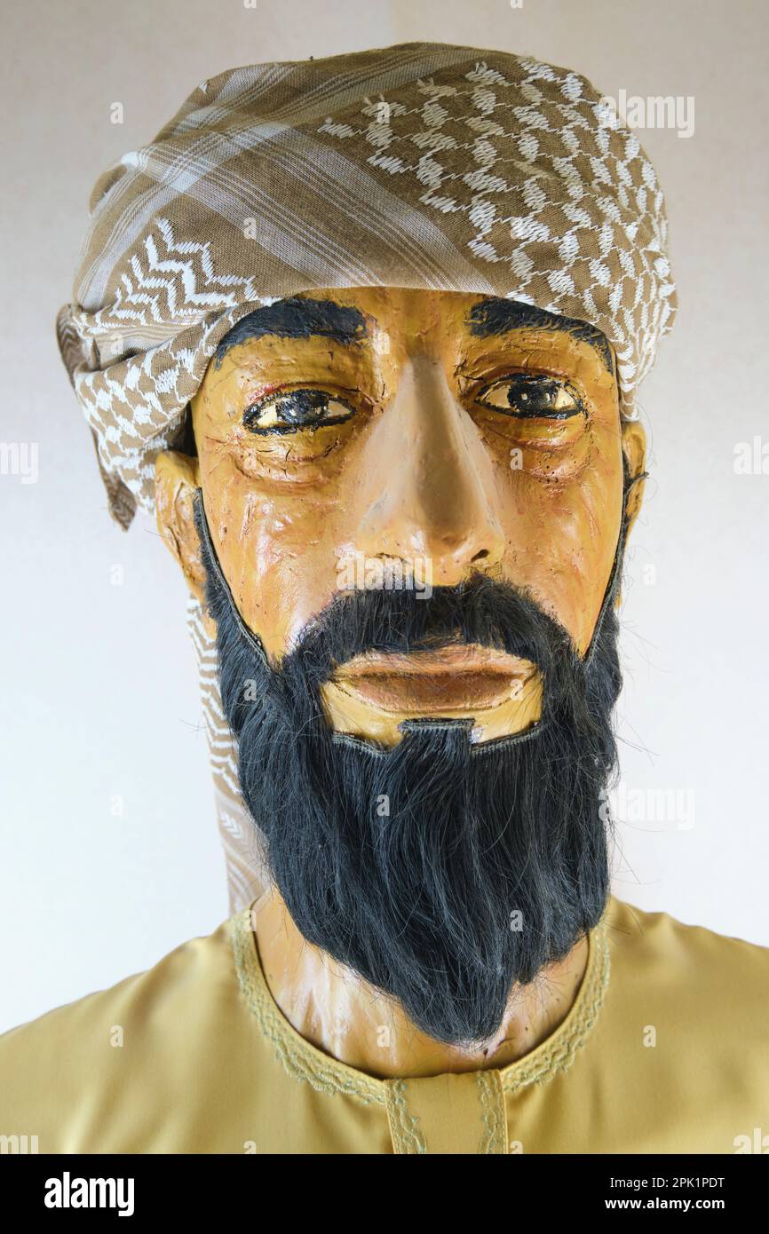 A man mannequin, wearing typical traditional clothing, wardrobe. At the