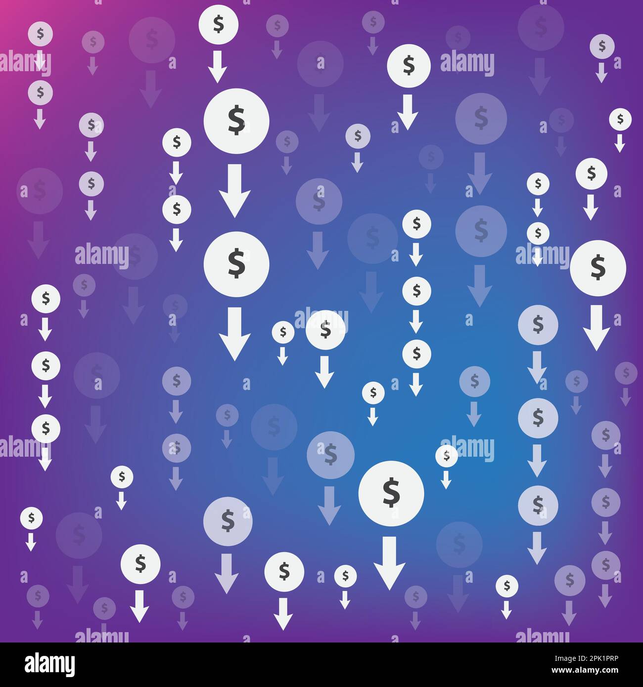 Dollar going down with arrow sign Stock Vector Image & Art Alamy