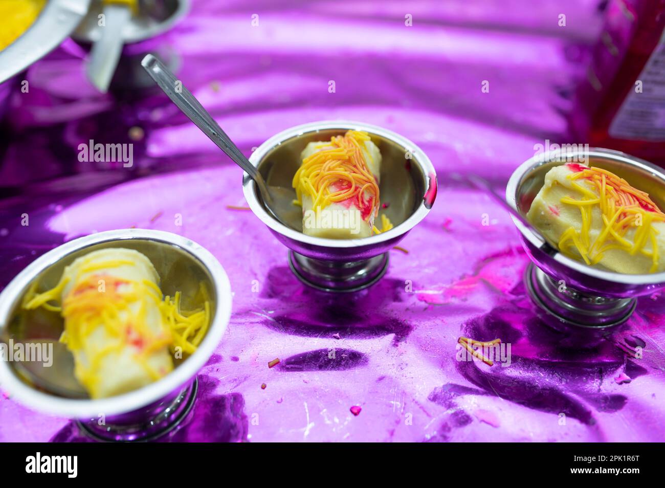 Kulfi Faluda: Rich creamy kulfi topped with falooda and rose syrup is a ...