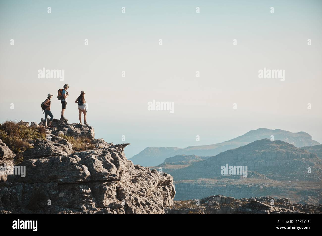 Group friends hikes up mountain hi-res stock photography and images - Alamy