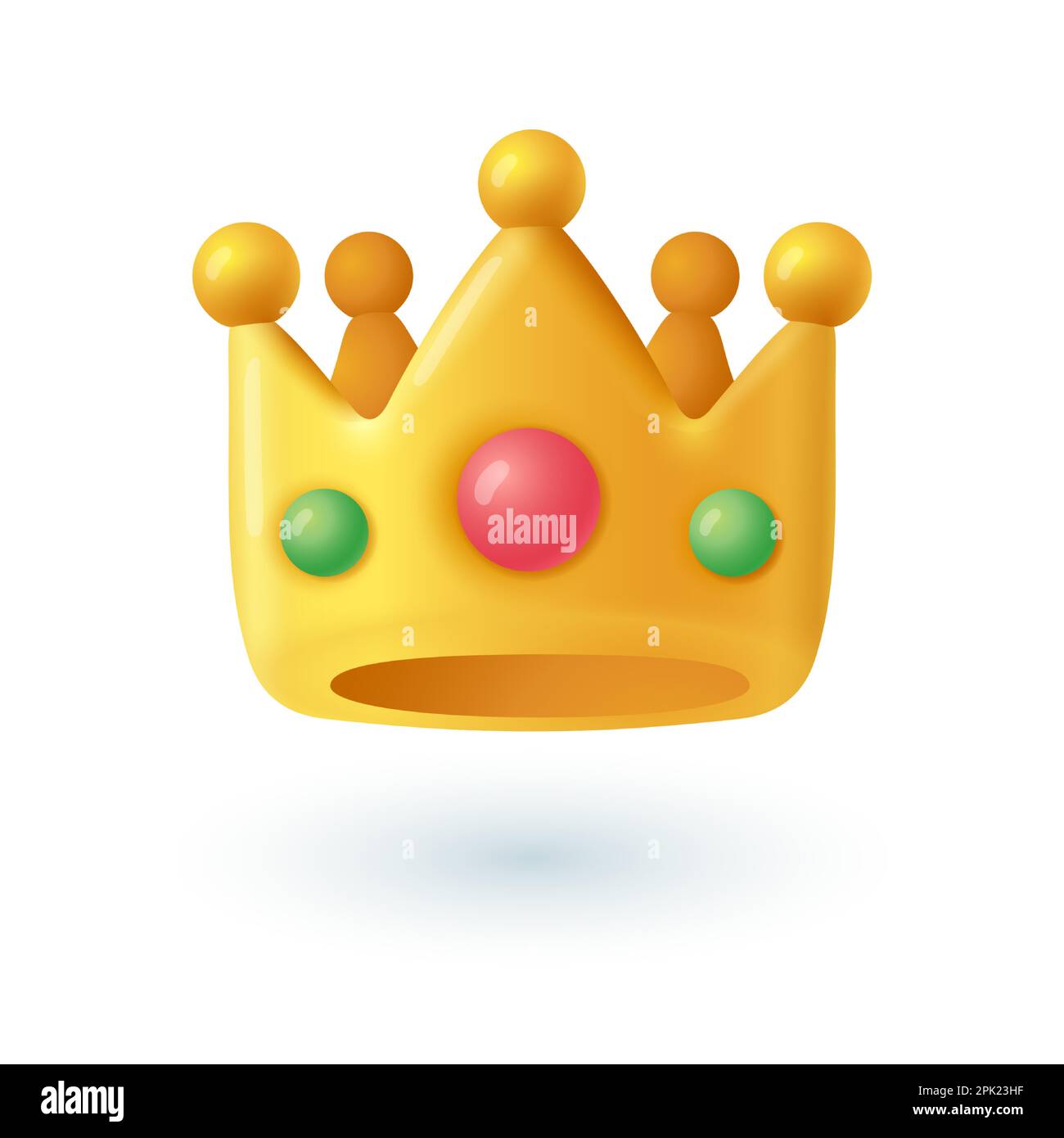 Gold crown with jewels 3D icon Stock Vector Image & Art - Alamy