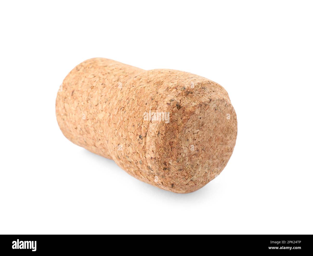 One sparkling wine cork isolated on white Stock Photo Alamy