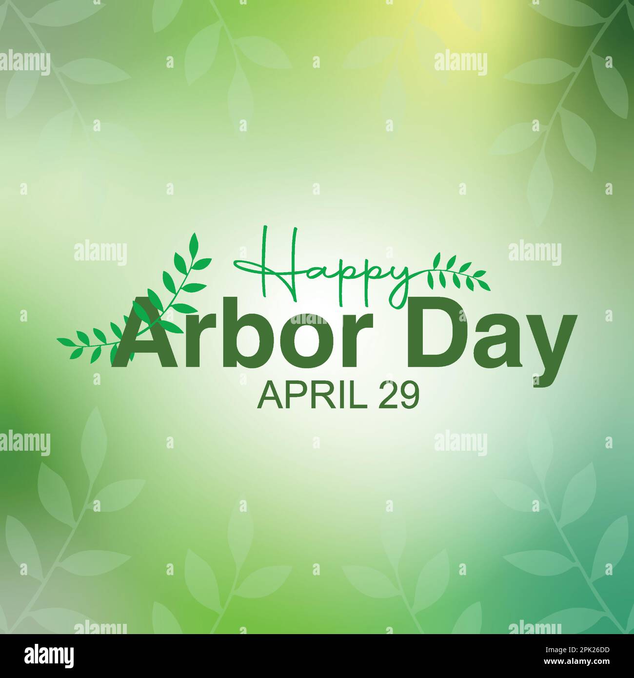 Arbor day typography with green leaf, , banner, backgrounds, icon, logo