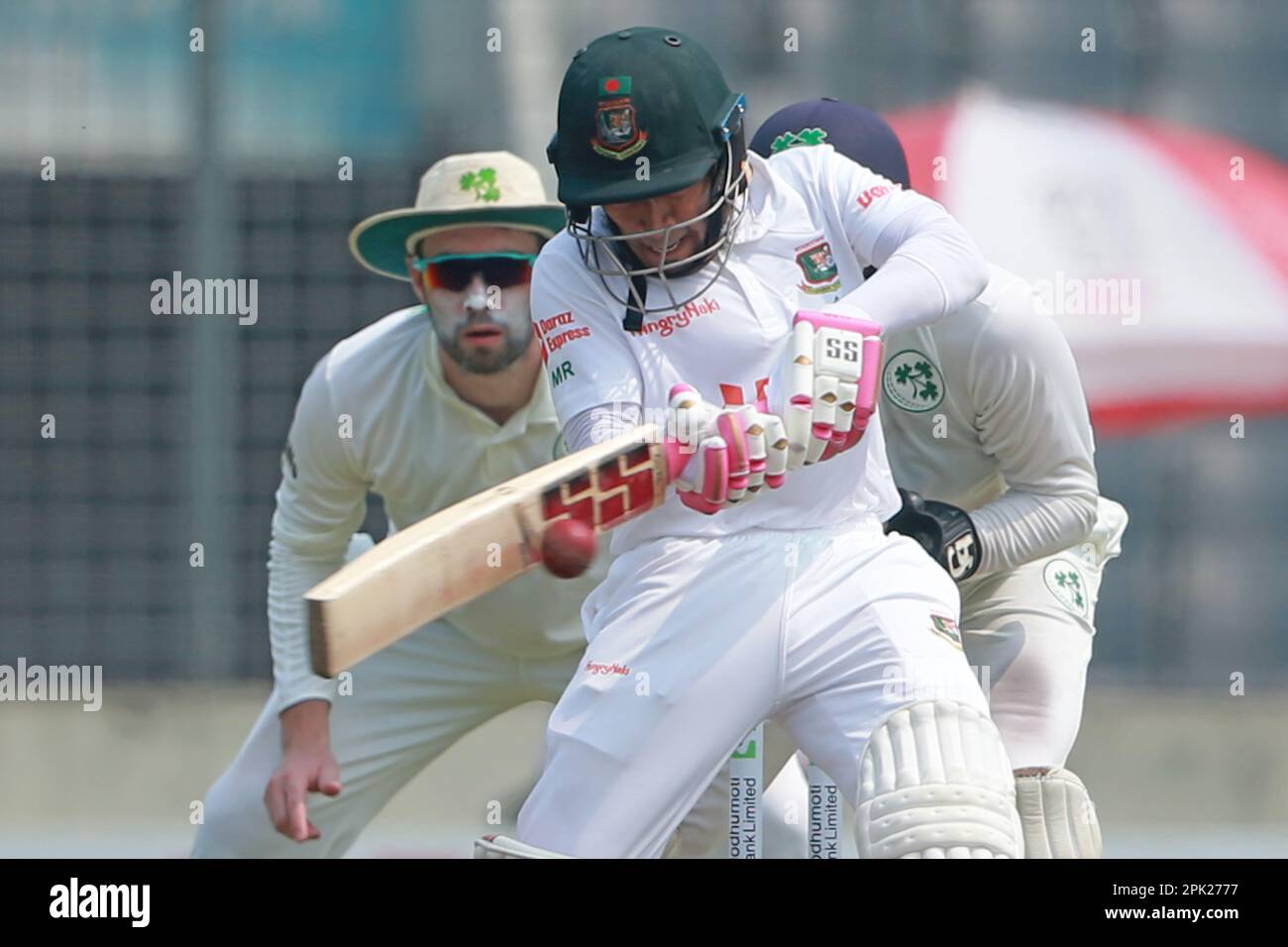 Mushfiqur Rahim bats during the second day of the alone test match