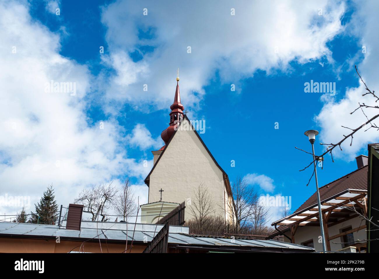 St. George Church in the town of Strazov (Drosau), near Klatovy, Plzen Region, Czech Republic, on March 25, 2023. (CTK Photo/Libor Sojka) Stock Photo