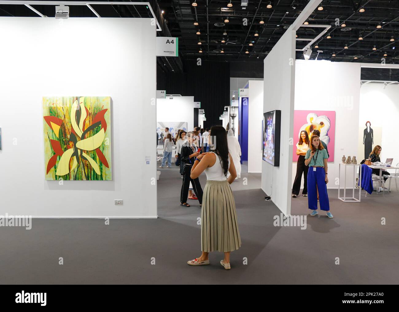 Art Dubai 2023 at the Madinat Jumeirah Conference & Events Centre in Dubai, UAE. Stock Photo
