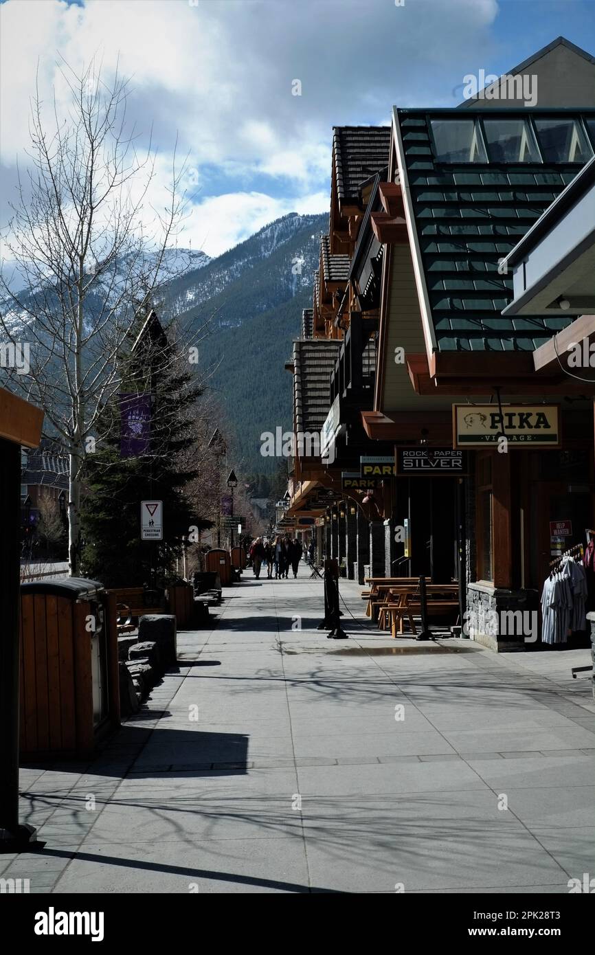 Downtown Banff, Alberta, Canada Stock Photo