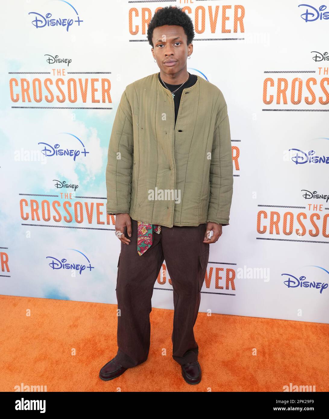 Israel Johnson arrives at the Disney+ Original Series’ THE CROSSOVER