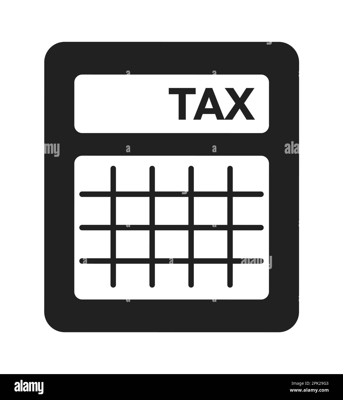 Calculator Tool For Tax Calculations Monochrome Flat Vector Object