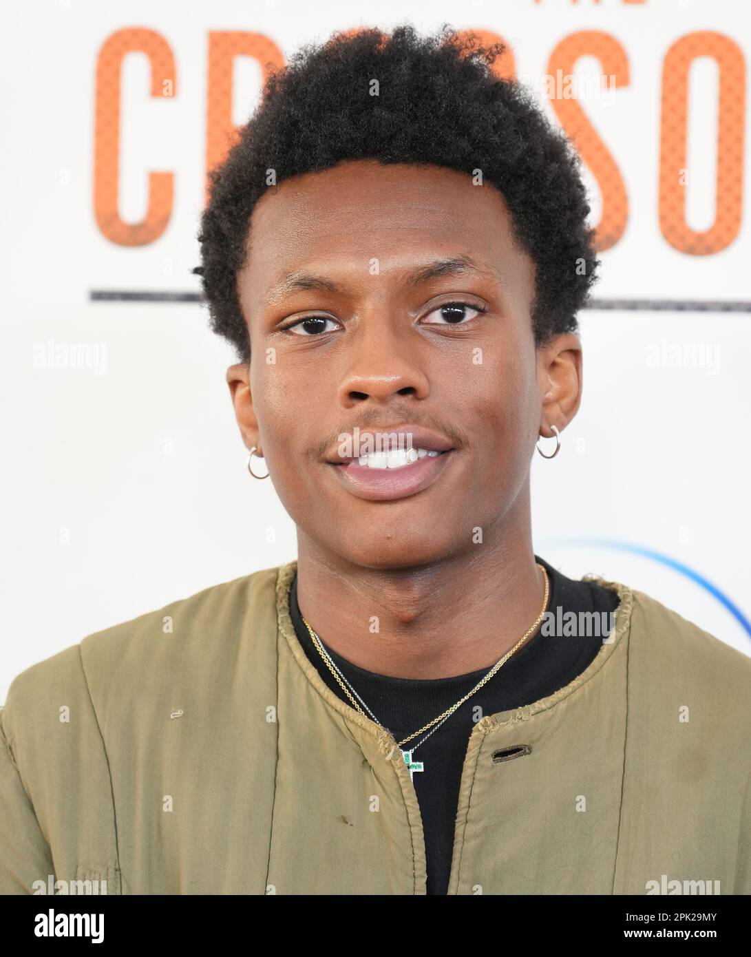 Israel Johnson arrives at the Disney+ Original Series’ THE CROSSOVER