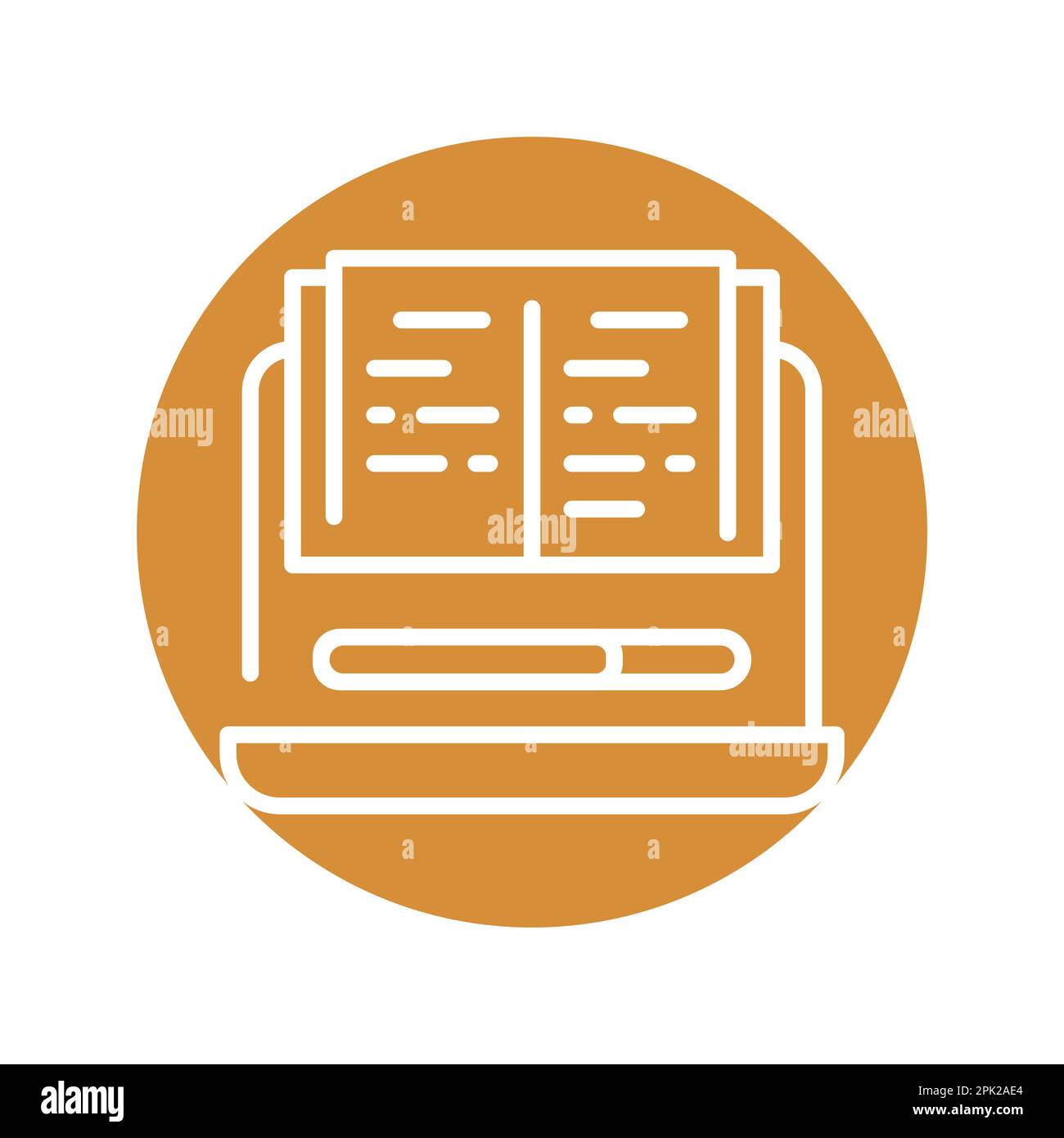 Online learning black line icon. Self development. Pictogram for web page. Stock Vector