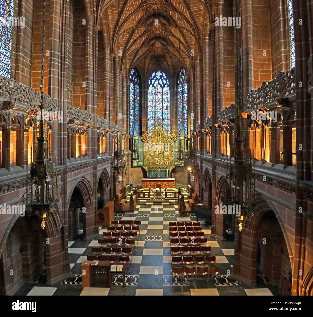 Scotts Lady Chapel at Liverpool Anglican Cathedral, St James' Mount, Liverpool, Merseyside, England, UK, L1 7AZ Stock Photo