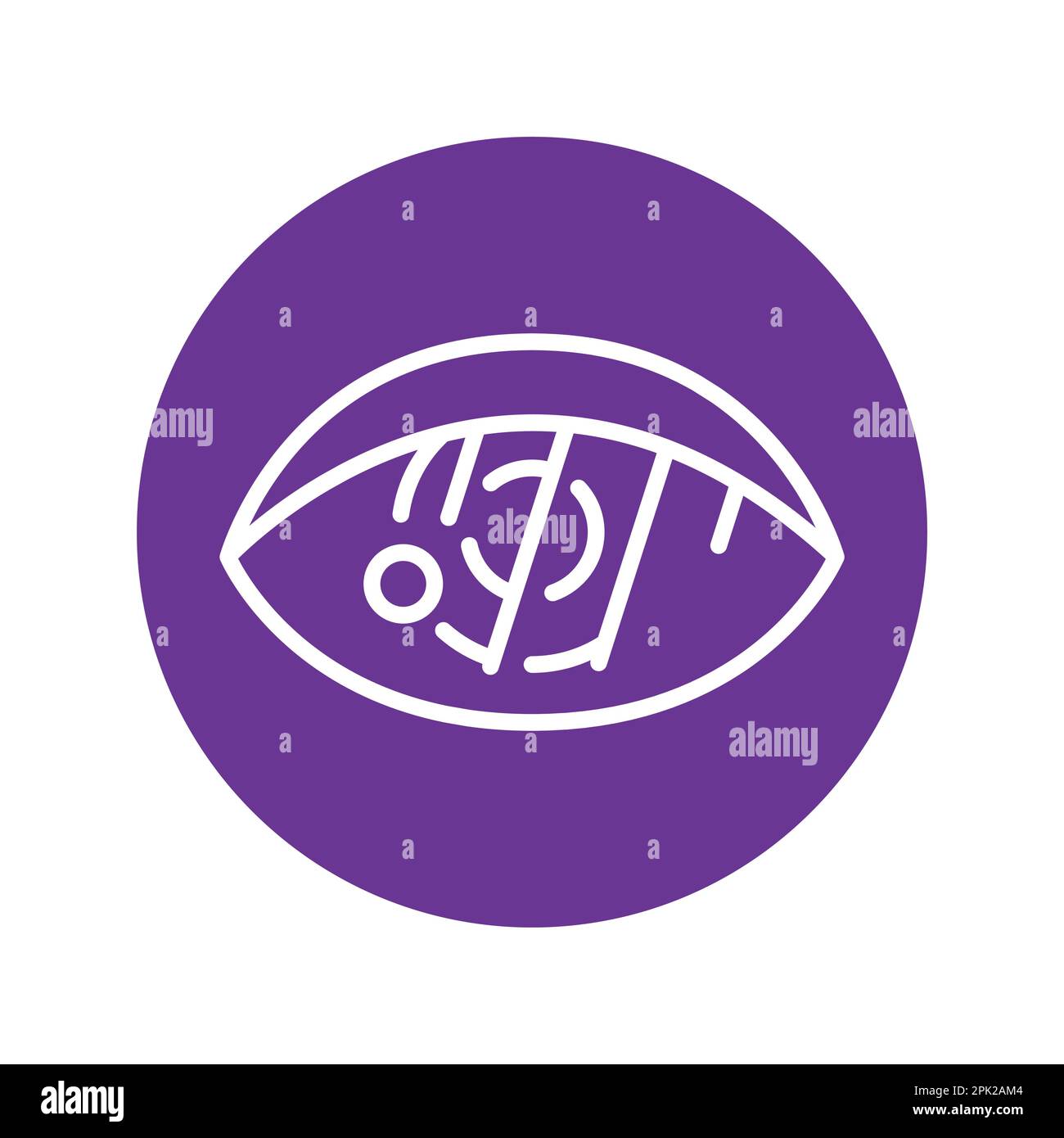 Blurred vision olor line icon. Pictogram for web page Stock Vector