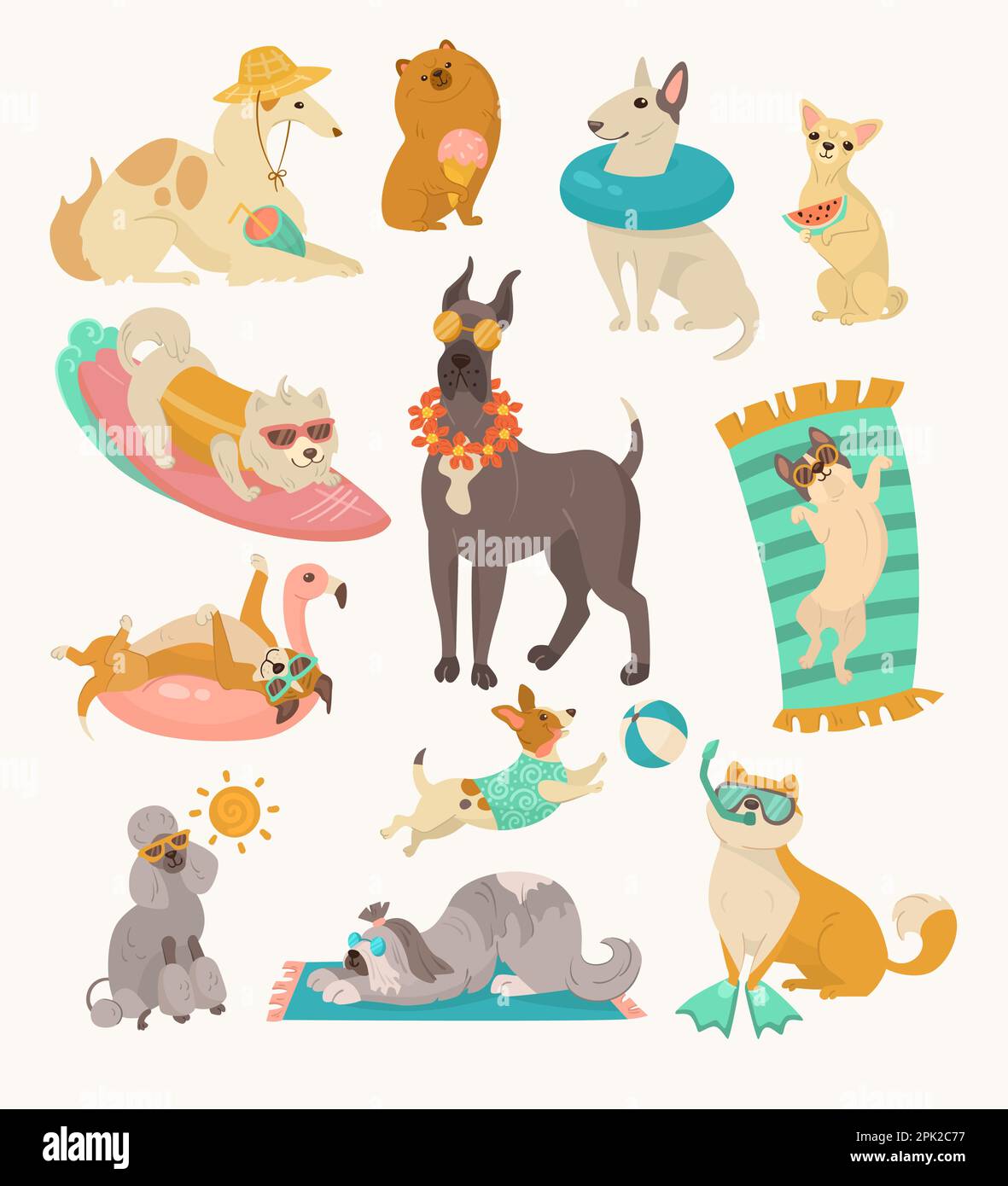 Dog sunbathing Stock Vector Images Alamy