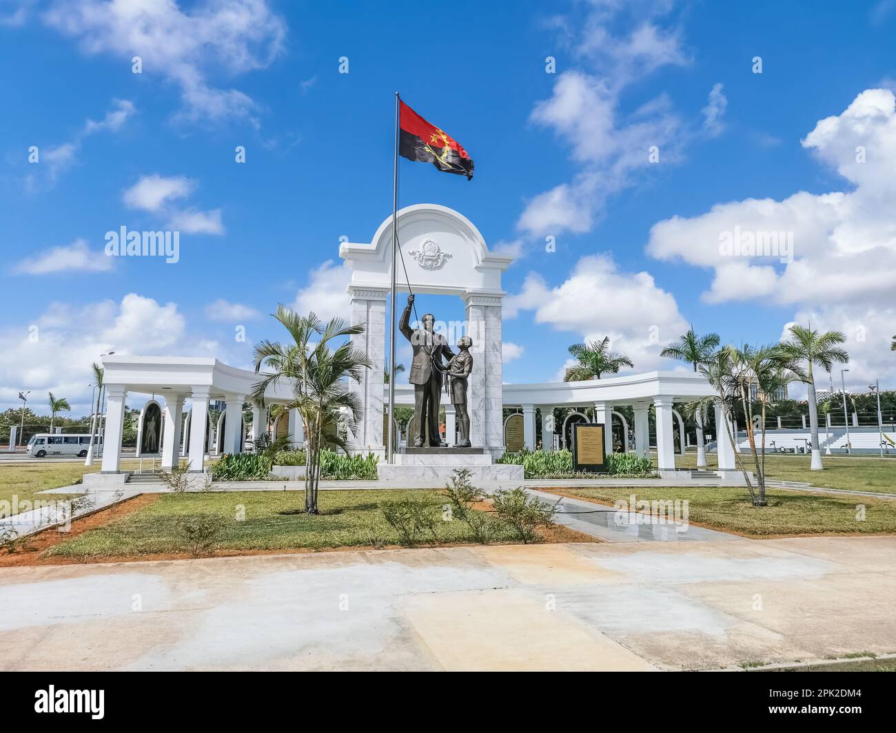 Luanda Angola - 03 24 2023: Exterior view at the Memorial in honor of