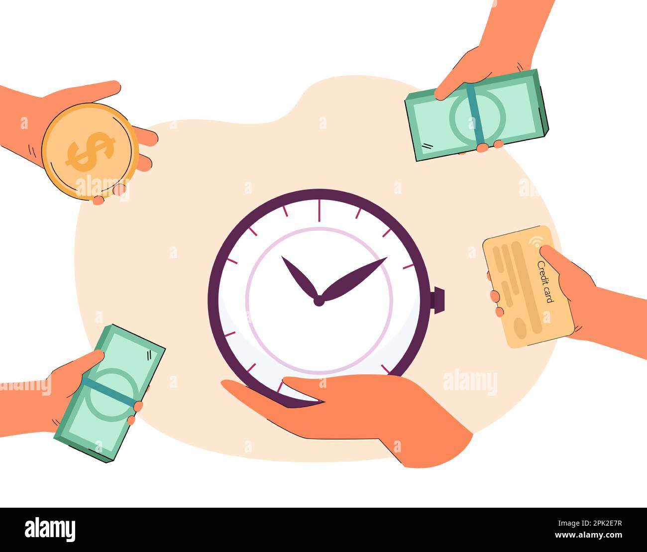 Cash Stopwatch Clipart
