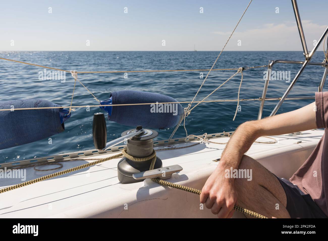 Sailing yacht and rope in water hi-res stock photography and images - Alamy