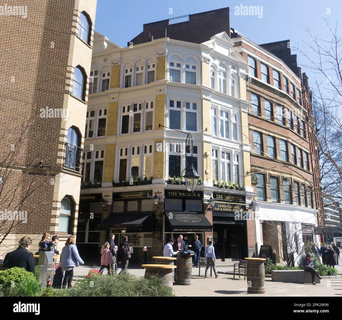 Exterior of the "Walrus & the Carpenter" pub in Monument Street, London