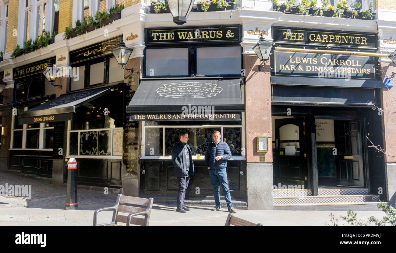 Exterior of the "Walrus & the Carpenter" pub in Monument Street, London