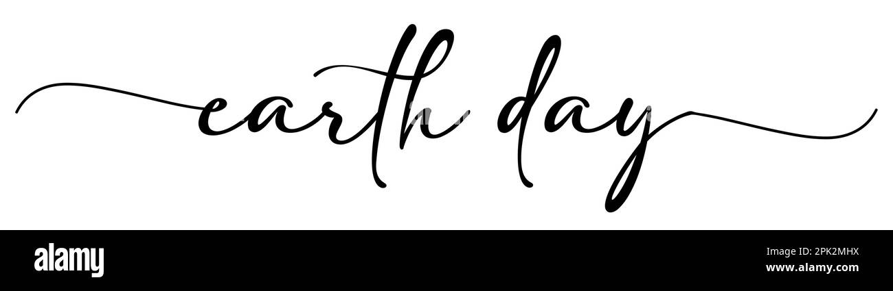 Earth Day - lettering vector isolated on white background Stock Vector ...