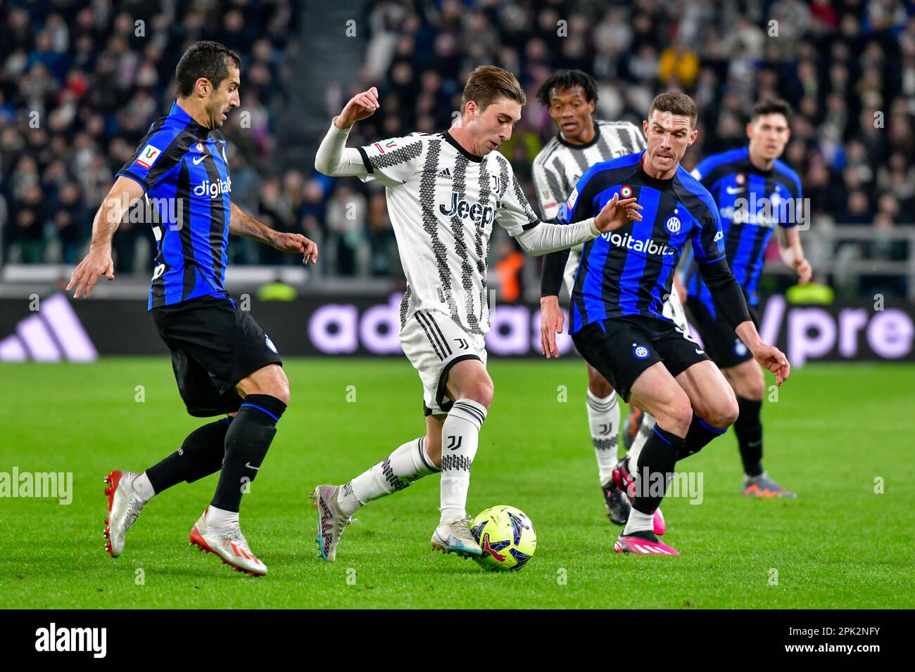 Turin, Italy. 09th Aug, 2023. Fabio Miretti of Juventus during the  pre-season test match between Juventus Fc and Juventus NextGen U23 on 09  August 2023 at Juventus Stadium, Turin, taly. Photo Nderim