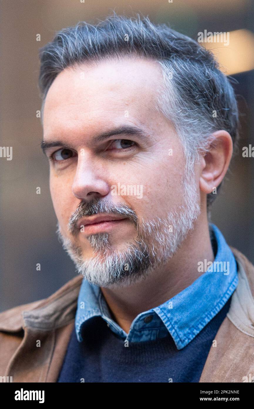 Reims, France. 05th Apr, 2023. Maxime Chattam attending a Portrait