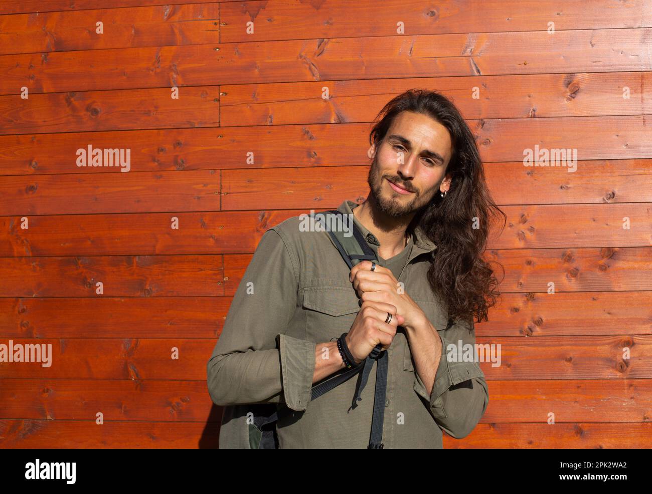 Long hair man Stock Photo Alamy