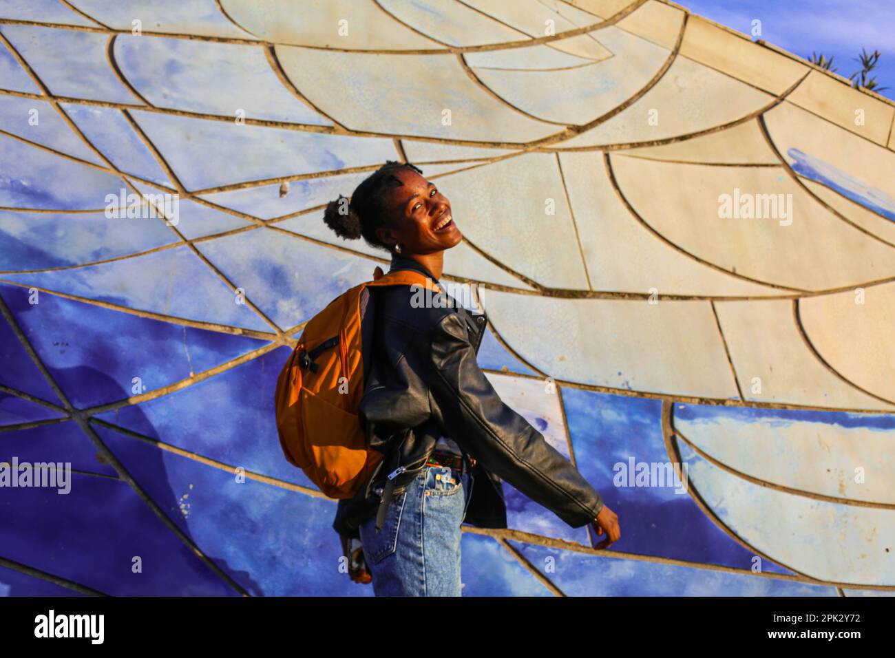 African girl in park Stock Photo - Alamy