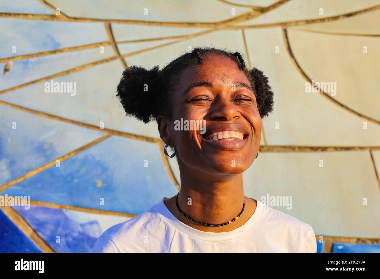 African girl white teeth hi-res stock photography and images - Alamy