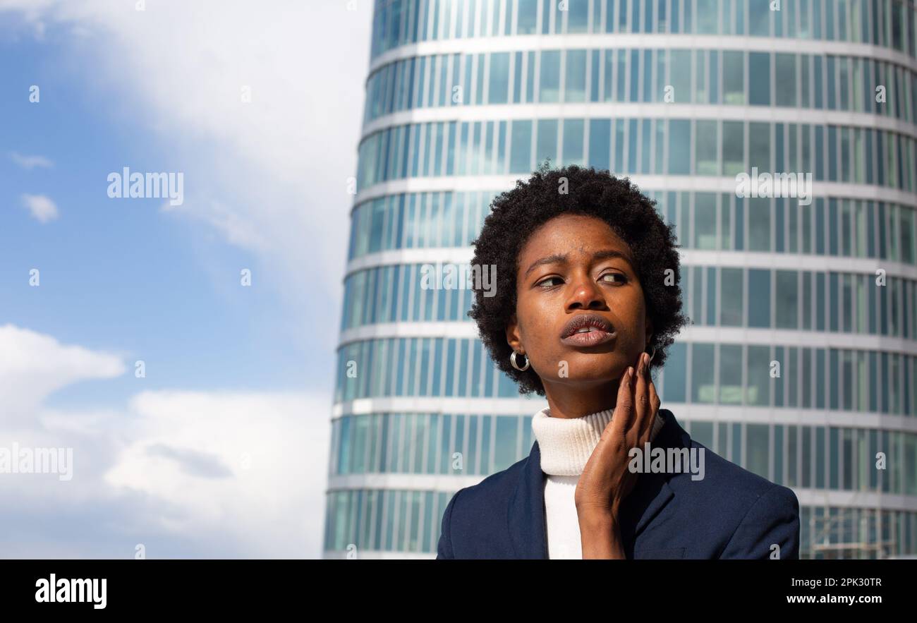African woman face sun hi-res stock photography and images - Alamy