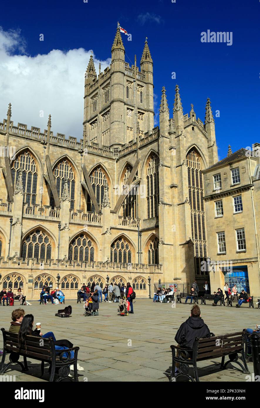 Abbey Churchyard, Bath Abbey, Bath, Somerset Stock Photo Alamy
