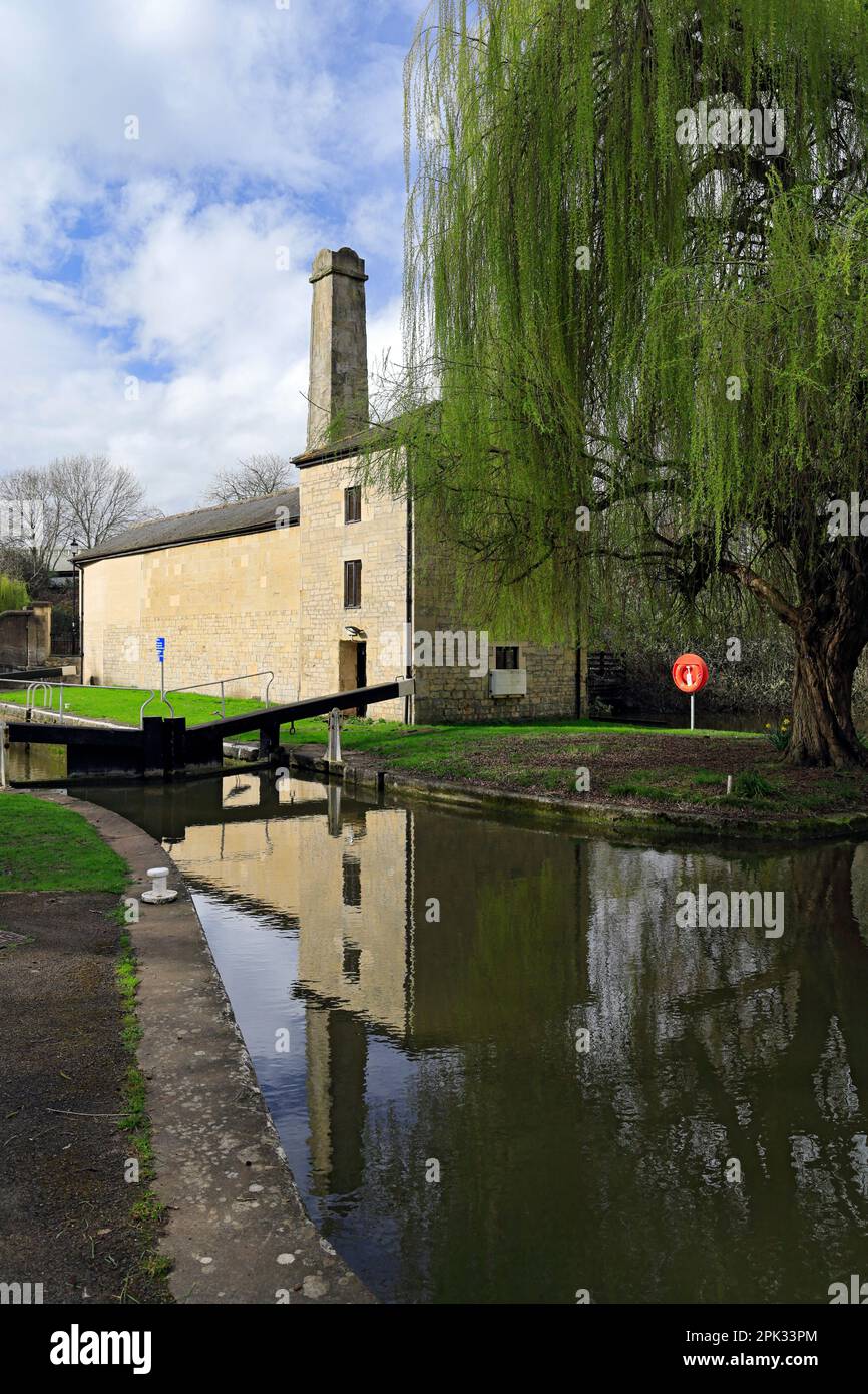 Bottom Lock and pumping station on and Avon Canal,