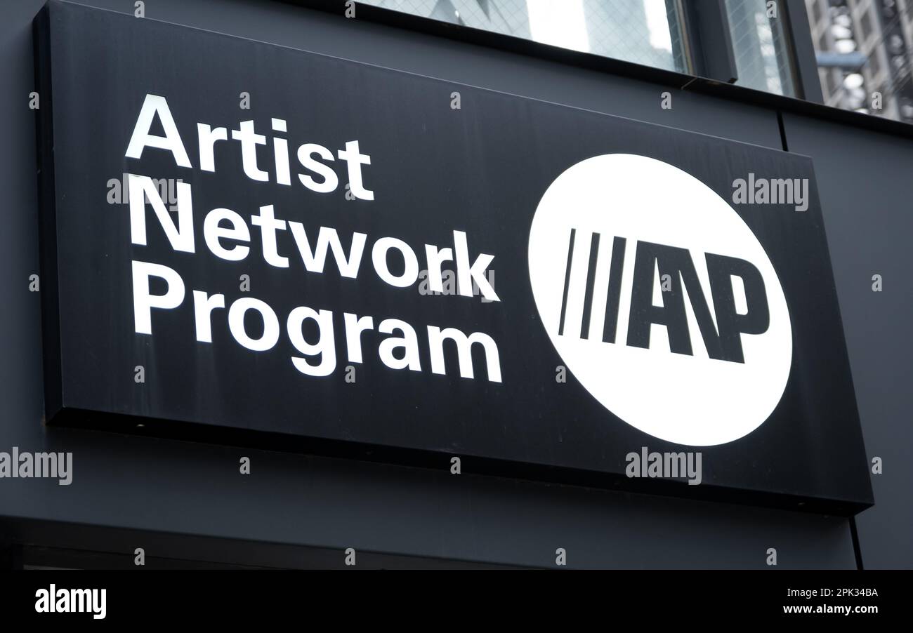 March 13th 2023 - Tokyo, Japan: Artist Network Program logo sign in Tokyo, Japan Stock Photo