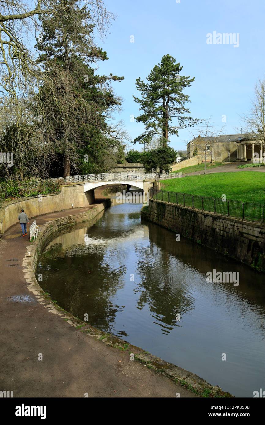 and Avon Canal; Sydney Gardens, Bath, Somerset, England, UK