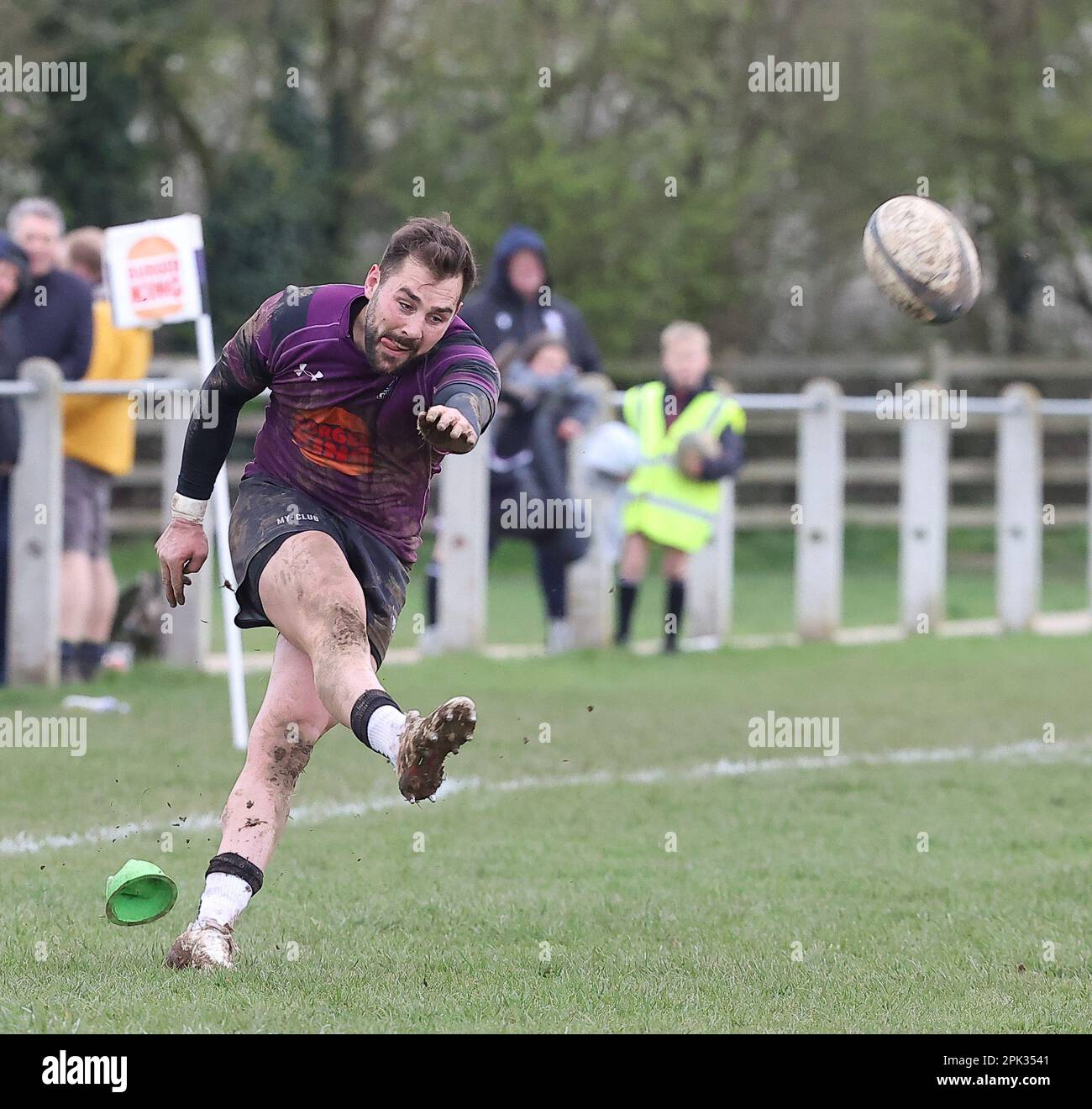 01.04.2023   Leicester, England. Rugby Union.                    in action during the National League Div 2 West match played between Leicester Lions and Stourbridge rfc at the Westleigh Park Stadium, Leicester.  © Phil Hutchinson Stock Photo