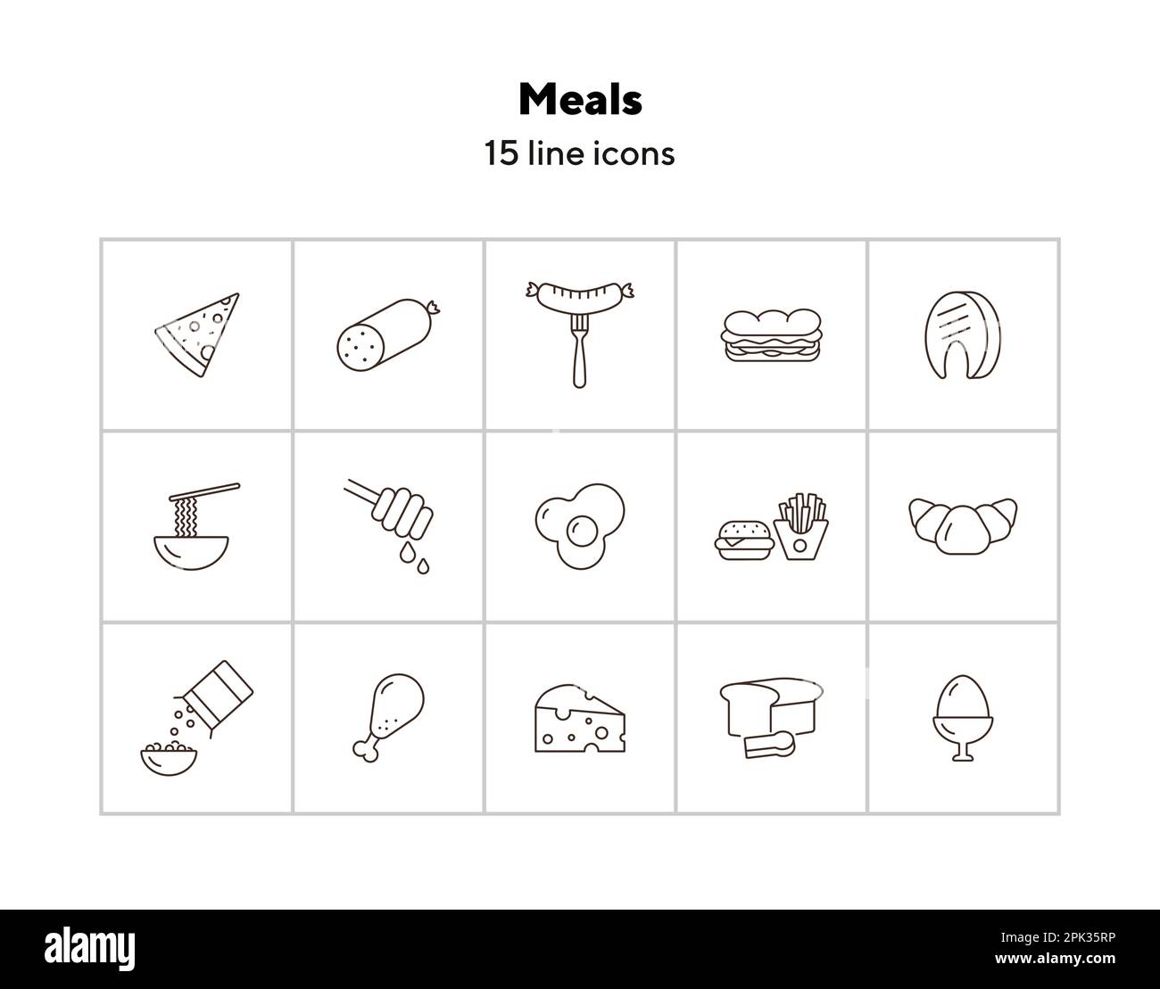 Meals line icon Stock Vector Image & Art - Alamy