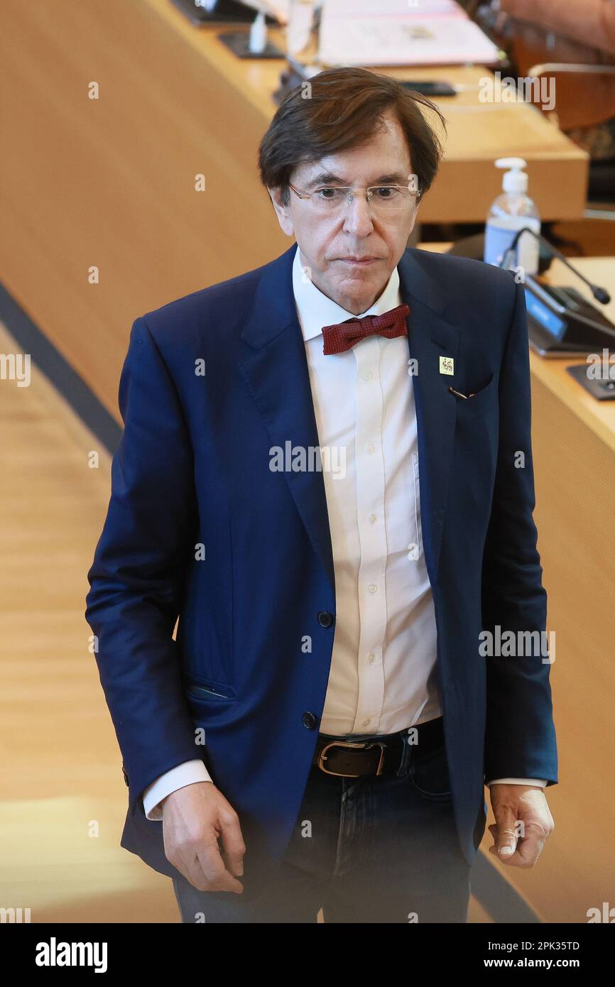 Namur, Belgium. 05th Apr, 2023. Walloon Minister President Elio Di Rupo pictured during a plenary session of the Walloon Parliament in Namur, Wednesday 05 April 2023. BELGA PHOTO BRUNO FAHY Credit: Belga News Agency/Alamy Live News Stock Photo