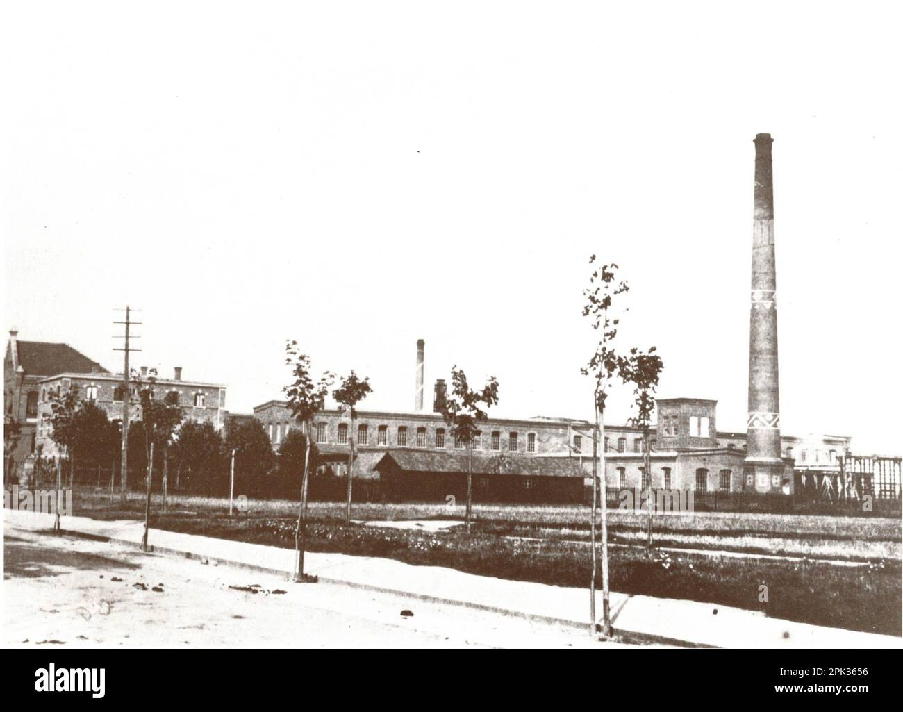 Friedrich Fischer first automatic cast steel ball factory after 1896 Stock Photo