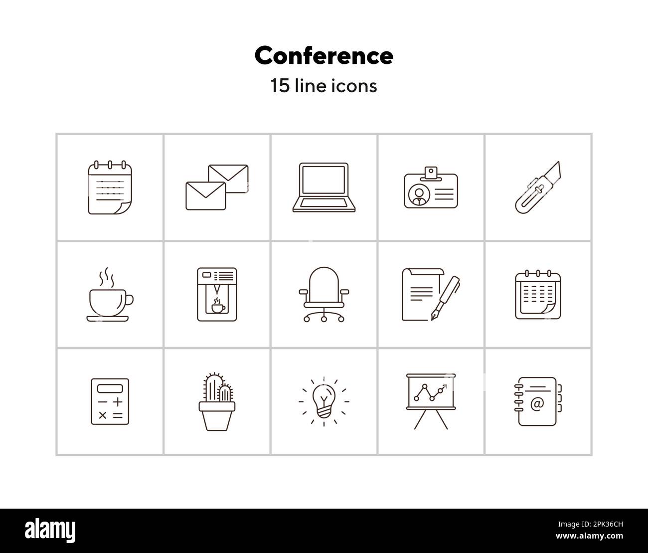 Conference icon set Stock Vector Image & Art - Alamy