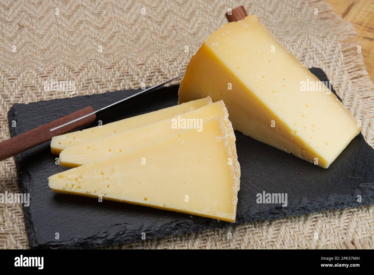 Swiss cheese collection, gruyere cheese made from unpasteurized cow's
