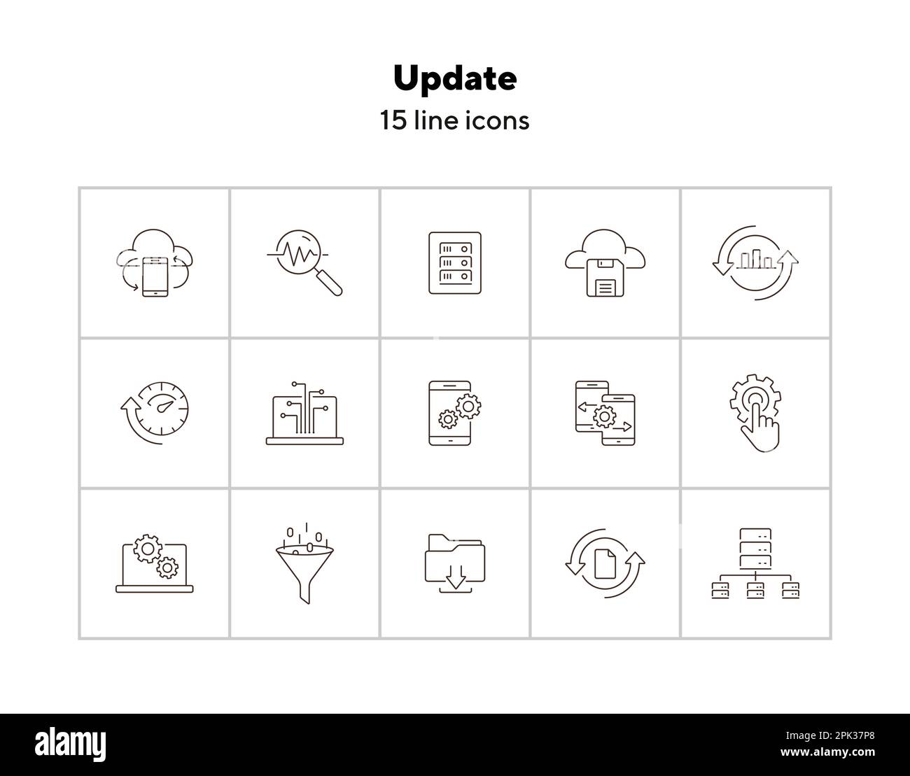 Software update icon monochrome Stock Vector Images - Alamy