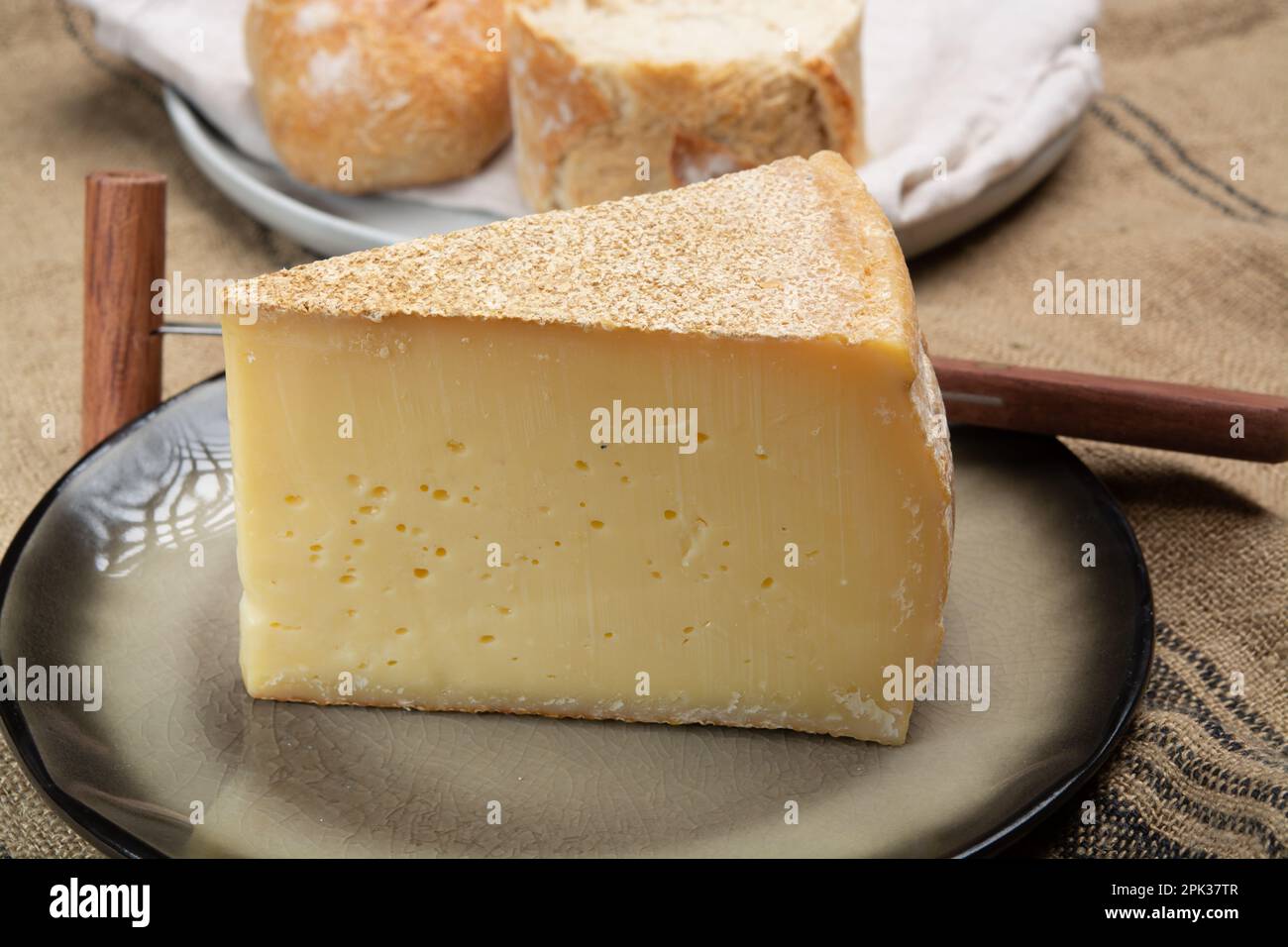 Swiss cheese collection, gruyere cheese made from unpasteurized cow's