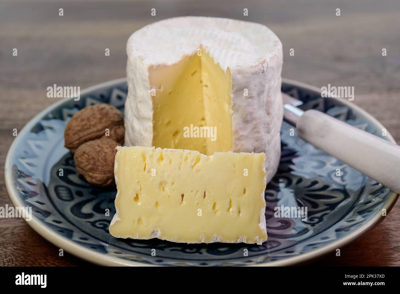 Belgian white mold soft cow milk cheese Bouquet des Moines from Abbey ...