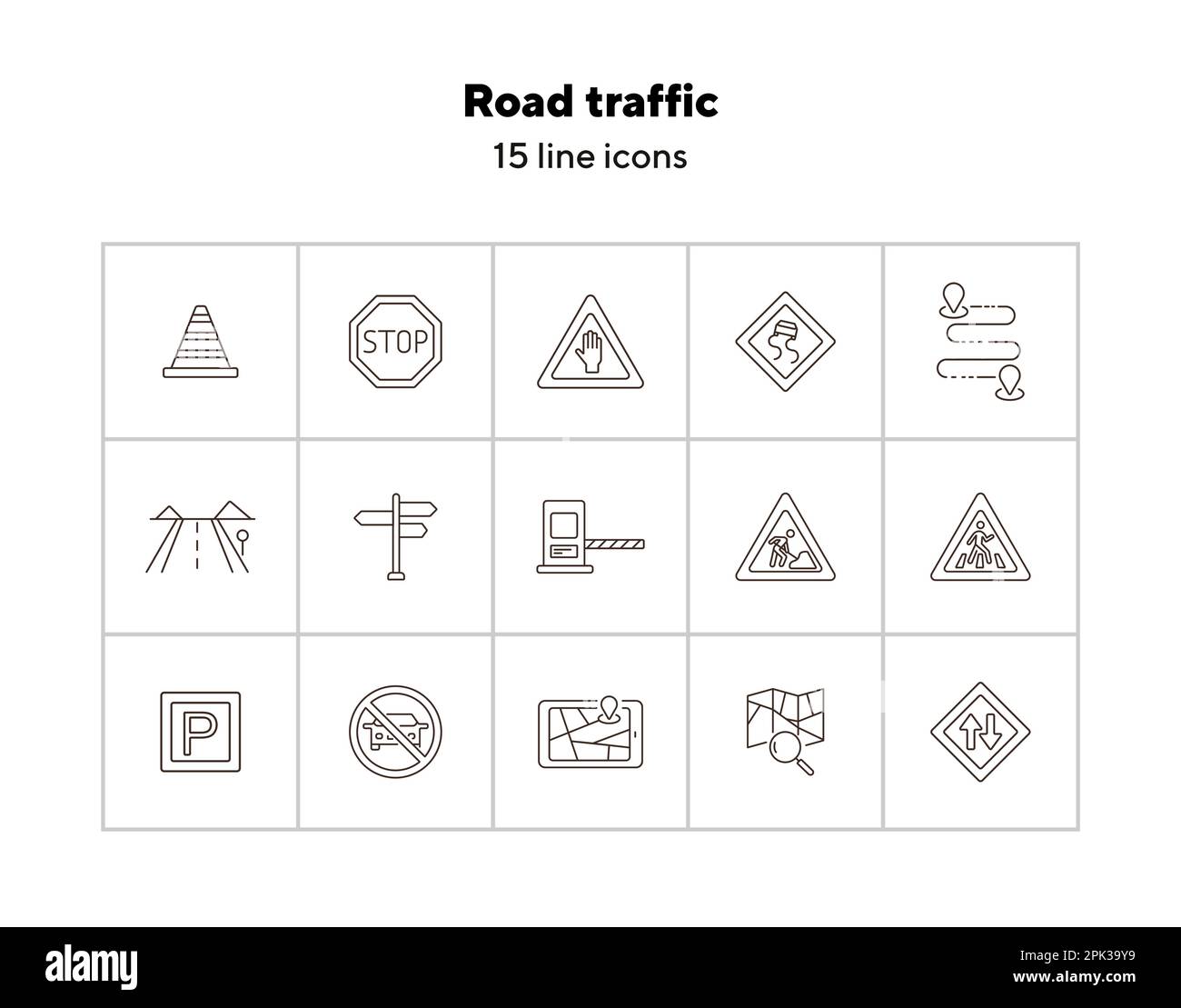 Road traffic icons Stock Vector Image & Art - Alamy