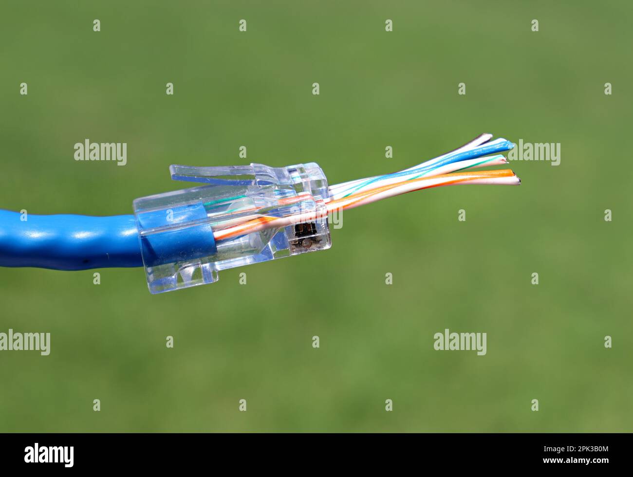 RJ45 connection Wiring T568B standard Stock Photo Alamy