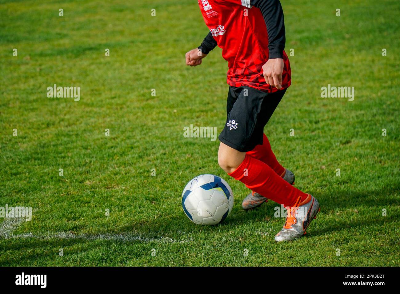 Évora, Portugal, February 19 and 20, 2023. Youth football team players