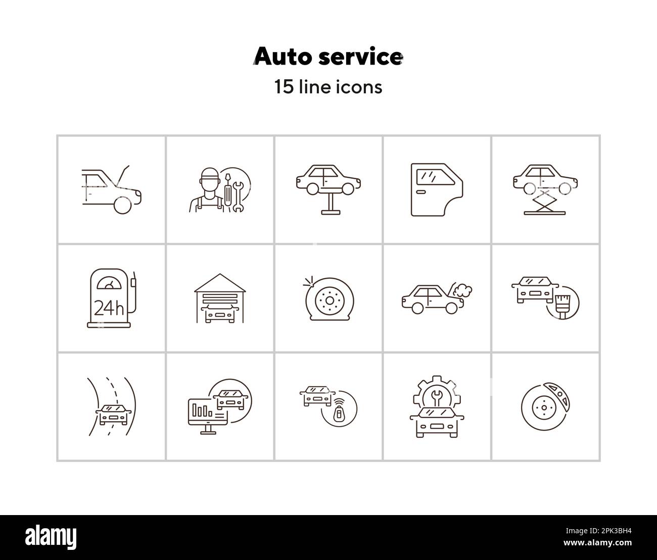 Auto service icons Stock Vector Image & Art - Alamy