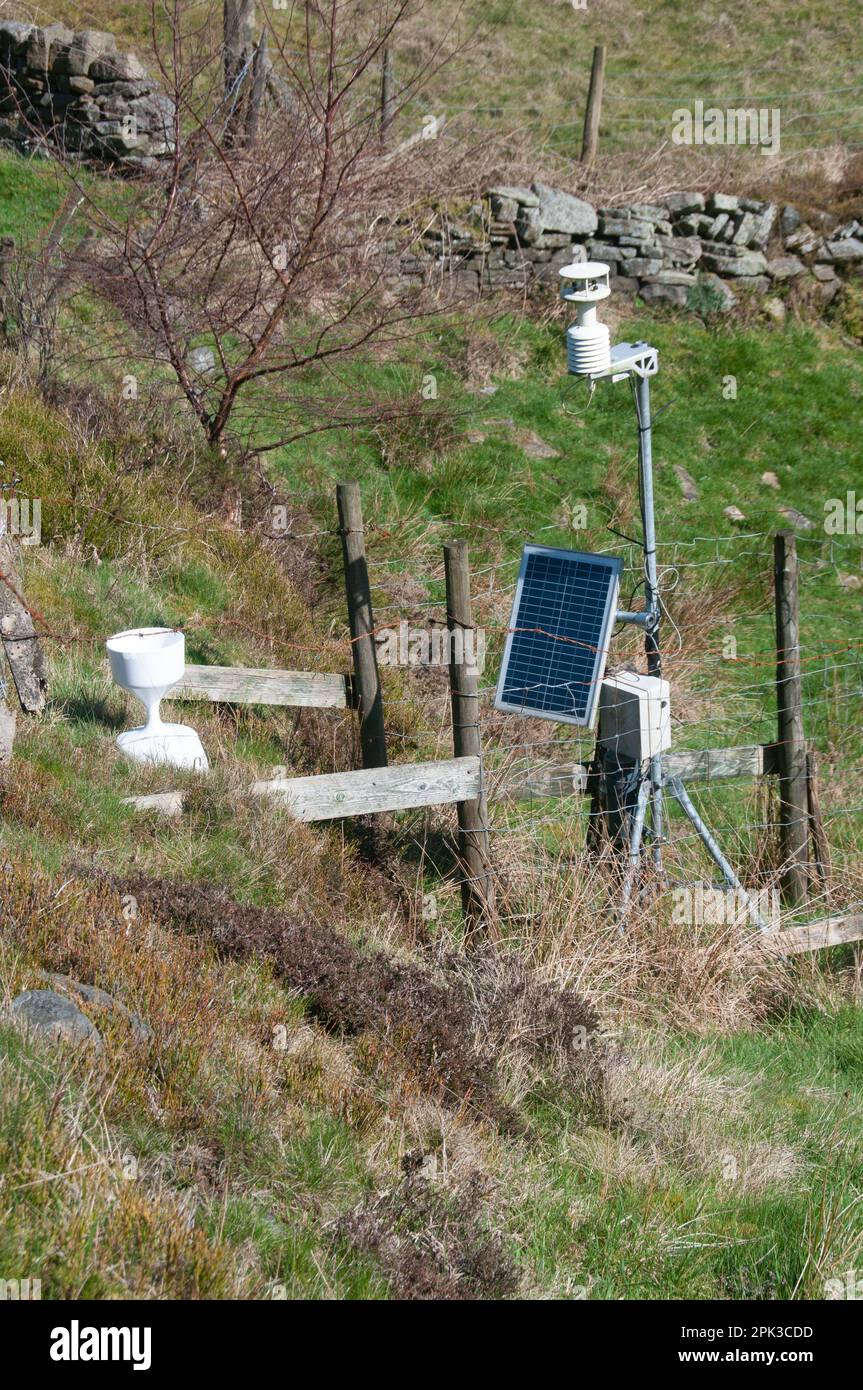 Around the UK A remote weather monitoring station at the side of the